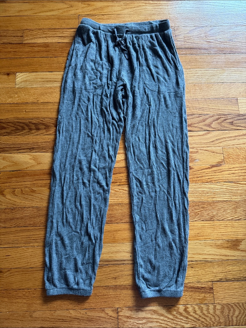 Auden Grey Ribbed Pajama Pants XSmall